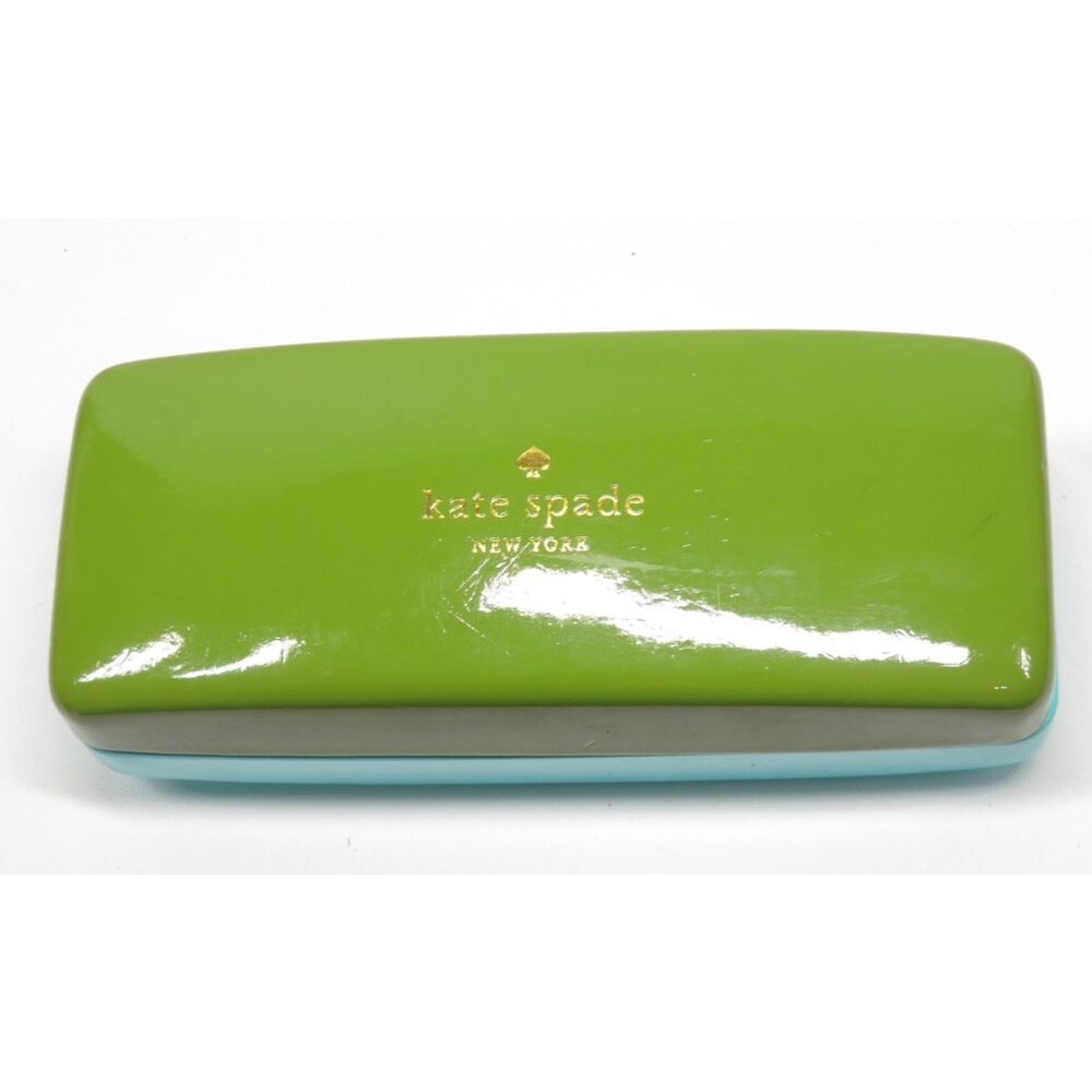 Kate Spade New York Green Turquoise Blue Clam Shell Hard Sunglasses Case